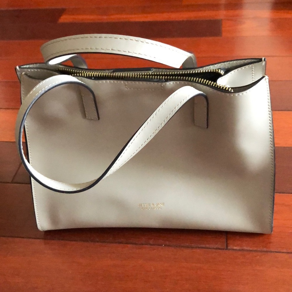 Beautiful mini tote, pale grey